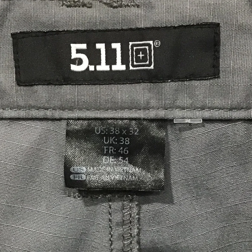 5.11 Tactical Men's Taclite Pro Ripstop Cargo Pants Gray 38x32 Utility‎ Gorpcore